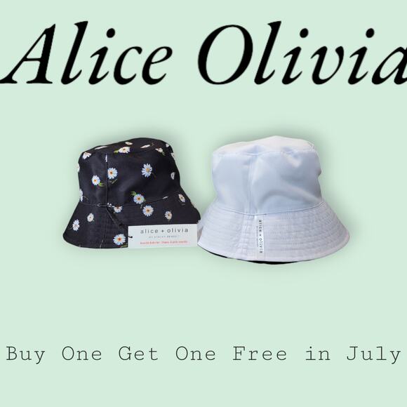 Alice + Olivia X FabFitFun REVERSIBLE BUCKET HAT Buy One Get One Free - Picture 1 of 5